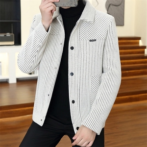 抖音新款男士商务休闲毛呢大衣短款潮流夹克外套上衣D21P145控238图片