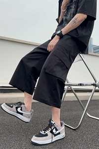 工装短裤男夏季美式高街伐木裤子宽松阔腿七分裤-A1055TP30控58图片