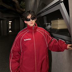 405A美式立领夹克棉衣印花反光条设计棉服MY25810-特批90控168，男装夹克，星座405A