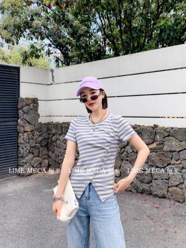 2021夏装新款欧版T恤，女装T恤，Lime meca 俪米