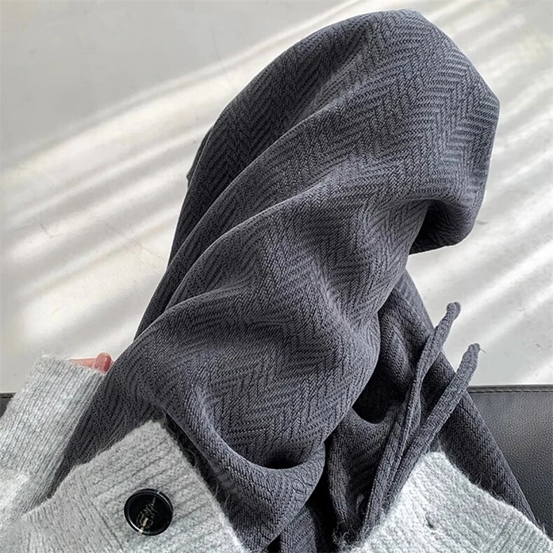 网图慎用 重磅420g肌理感雪尼尔人字纹宽松休闲裤K5779-特P45控88图片