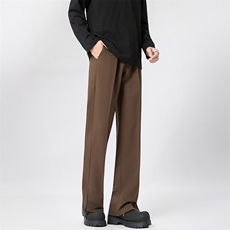 休闲裤男春秋季男装宽松高级垂感免烫西裤直筒运动长裤子8066P43，男装西裤，星座410-2