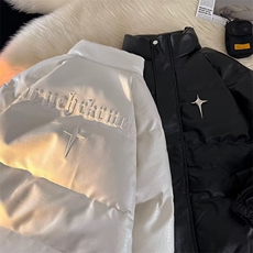 立领棉衣男冬季新款潮牌小众面包服美式高街羽绒棉服MF183-P105，男装棉衣，星座412