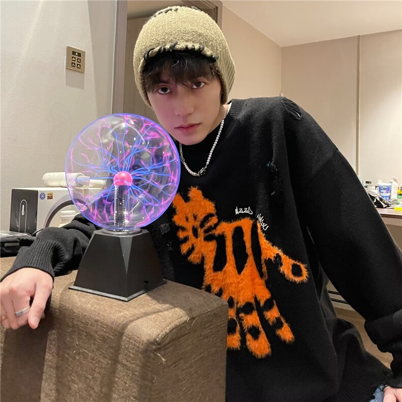 MM143-P68趣味图案圆领毛衣针织衫男潮牌帅气秋冬季打底衫，女装针织衫/毛衣，星座617A-2