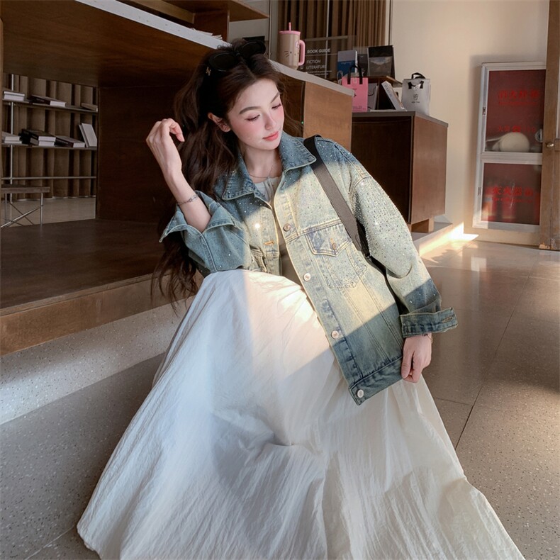 新款主推亮钻牛仔外套2C129-2706-P155-K248,女装短外套,2C129