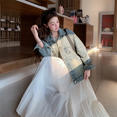 新款主推亮钻牛仔外套2C129-2706-P155-K248，女装短外套，2C129