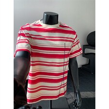 2026夏季新款条纹哈苏线圆领短袖T恤男DT6259-特P35建议零售价88，男装T恤，电商A001