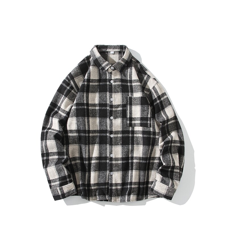 精品秋季小香风衬衫式翻领夹克男潮大码宽松痞帅外套毛呢衬衣p55,男装夹克,电商A012
