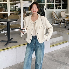 现货2025短款小香风外套P155-K218，女装短外套，2C299