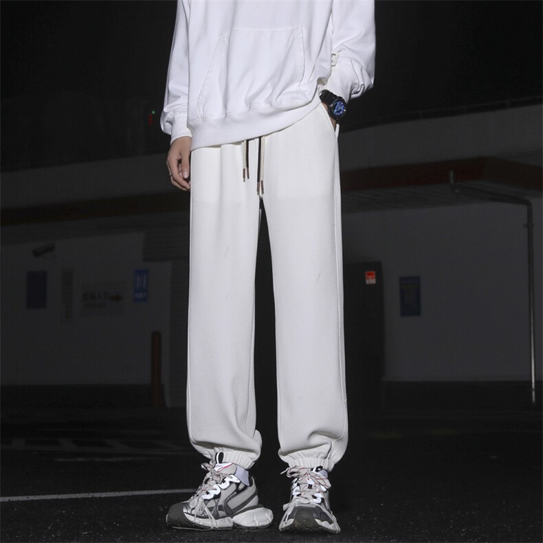 美式时尚运动裤子男秋季宽松束脚裤潮流青少年休闲裤K923-特批-32,女装休闲裤,星座718-1