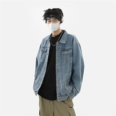 xz905-2-JK123#P70-（控108）春季美式高街休闲牛仔外套，男装工装外套，星座905-2