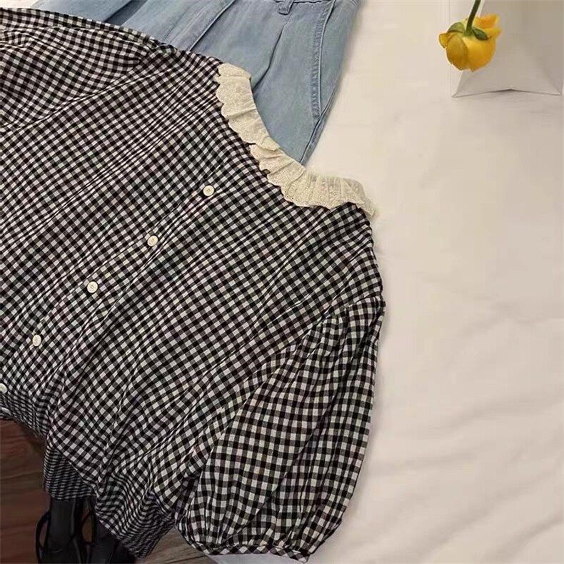 【现货】欧货小衫格子衬衫，女装衬衫，悠奈尔