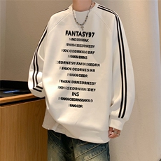 港风新款秋季时尚百搭宽松字母印花潮流卫衣B6903P45控68，男装卫衣，电商A268A
