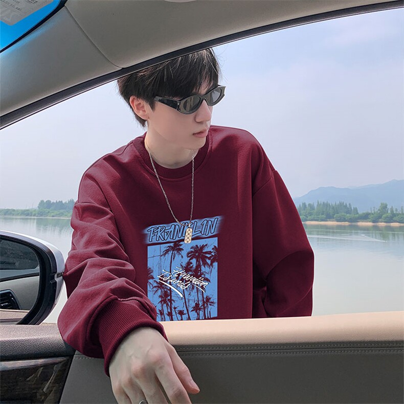 秋季男潮流休闲2024wycm4089卫衣圆领纯棉特批28控49,男装卫衣,星座605(原A050)