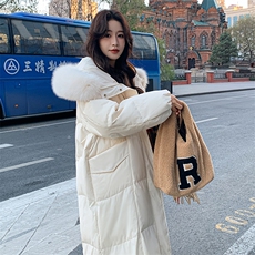 现货2026冬季新款长款三色新标90绒Y22-P380控570真毛P450控678，女装羽绒服，2D009