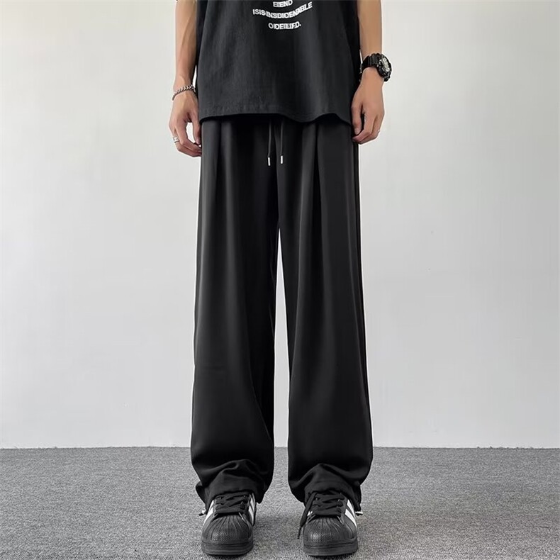 休闲裤男士韩版潮流高街帅垂感百搭2024夏季新款ins长裤K5381-P32,男装休闲裤,星座412-2