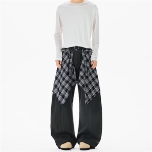 2025夏季新款宽松直筒阔腿运动裤男薄款针织料透气多口袋休闲裤男,女装休闲裤,星座1210-1