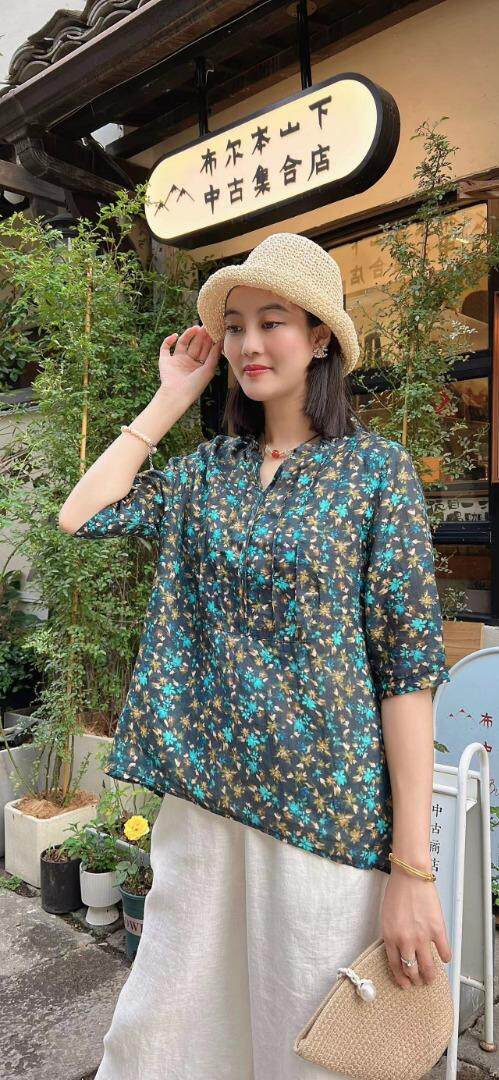 纯苎连衣裙小衫裤子裙子衬衣 时尚风 风淑女风休闲风，女装连衣裙，川哲