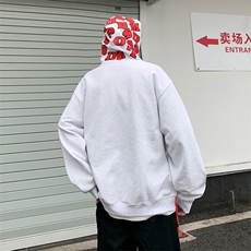 美式连帽卫衣男女2024春季新款设计感小众字母刺绣宽松上衣，男装卫衣，星座410-7