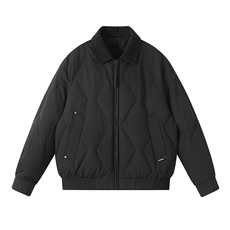 2025冬季新款菱格翻领夹克羽绒服男潮牌百搭保暖羽绒服外套，男装夹克，电商A234