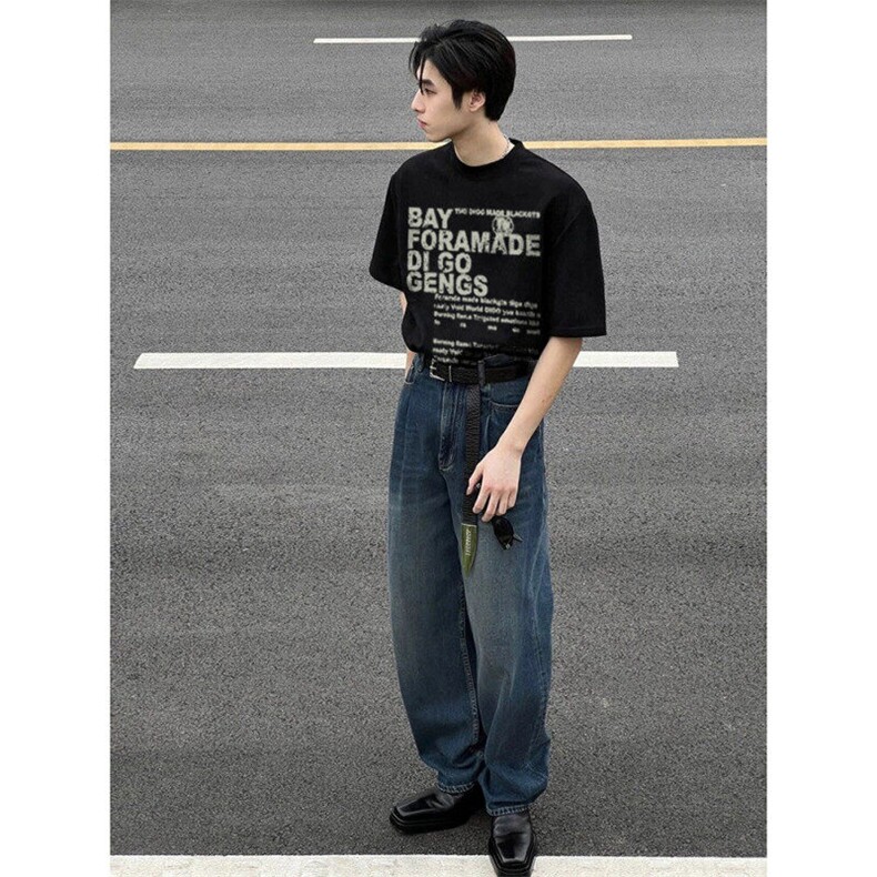 XZ809A/VVPP25/P20/控38重磅印花美式复古圆领T恤,男装T恤,星座809A(原222-1)