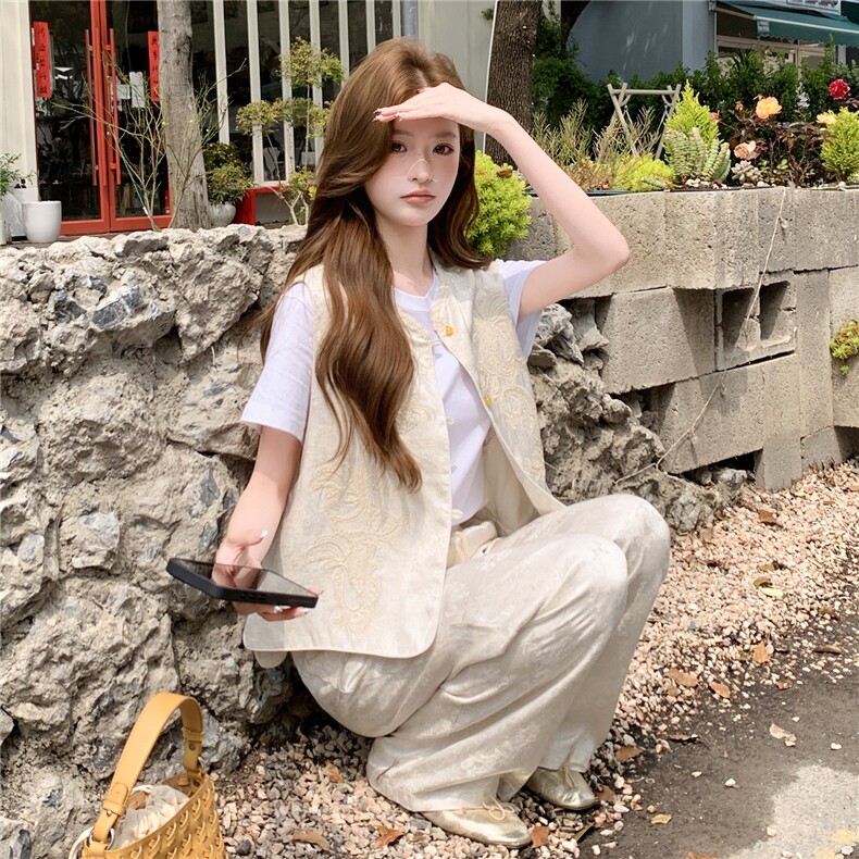 新款现货新中式两件套2230-P195-K299,女装套装/套裙,网红馆