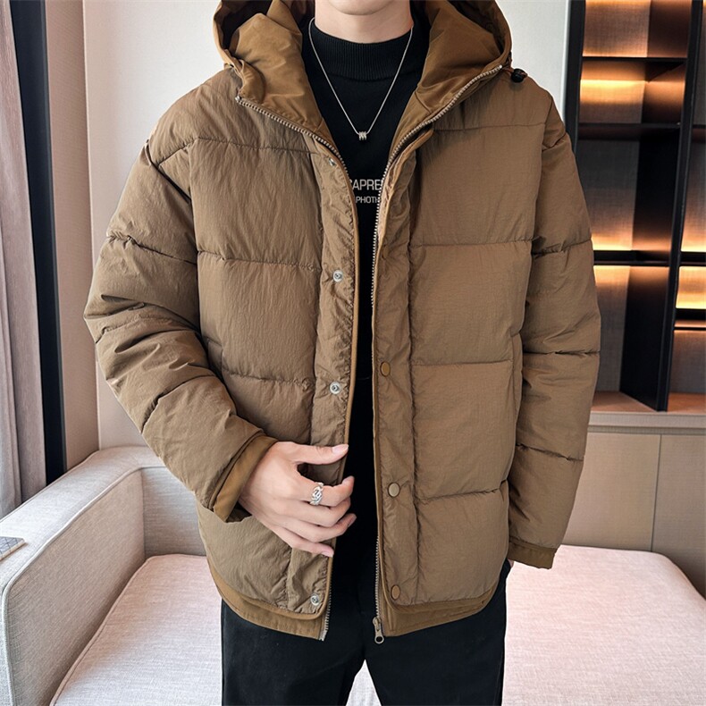 日系复古假两件连帽棉衣男冬季宽松情侣冬季棉服M0829-P103,男装棉衣,星座308B-2
