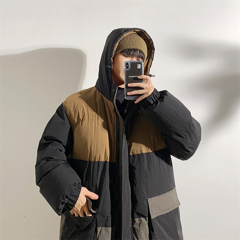 港风2025新品冬季宽松情侣装撞色棉衣棉服冬装加厚外套D008-P100,男装棉衣,星座717