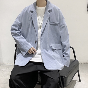 DM86-P70男装宽松休闲港风春秋新款西装外套帅气潮流小西服图片