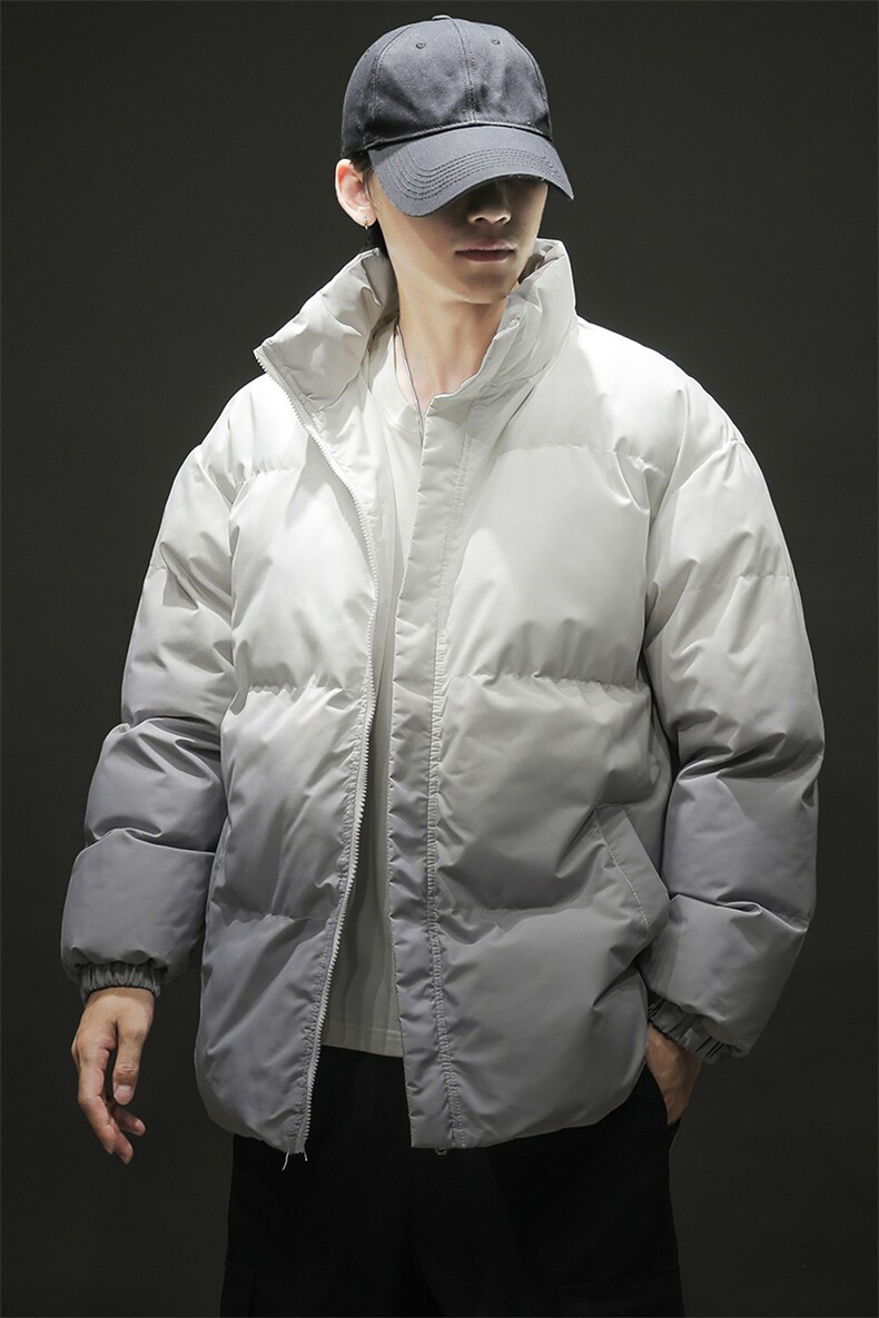 冬季男士新款加厚宽松立领渐变棉衣上衣外套青年棉服8890-特P55,男装棉衣,星座1403A