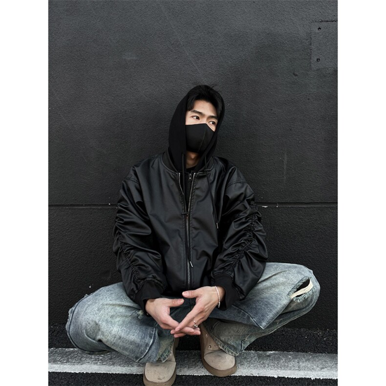 美式pu皮假两件夹克外套男CP112-特p95,男装夹克,电商B371