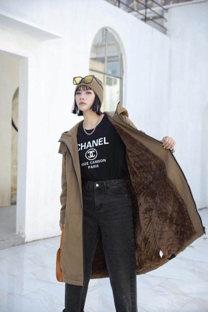 【现货】新款秋冬款加厚宽松显瘦长款休闲风衣，女装风衣，得瑟空间