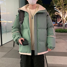 夜景中性风情侣款棉衣2026冬季宽松加厚外套男A436-3096-P80，男装棉衣，电商A436