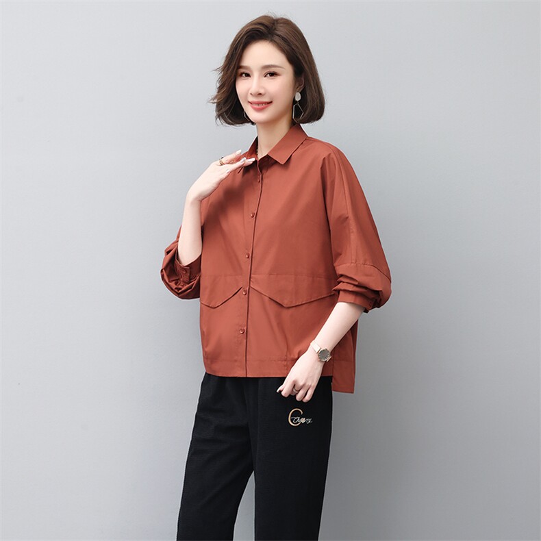 2023春季新款时尚简约大方气质优雅显瘦休闲百搭潮流衬衫外套,女装套装/套裙,独衣靓