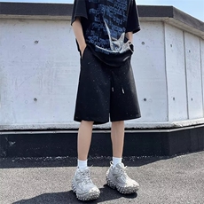 内包边满天星特宽短裤运动短裤男夏季亮闪闪中五分裤DK39，男装牛仔裤，星座1116A-1（原606A）
