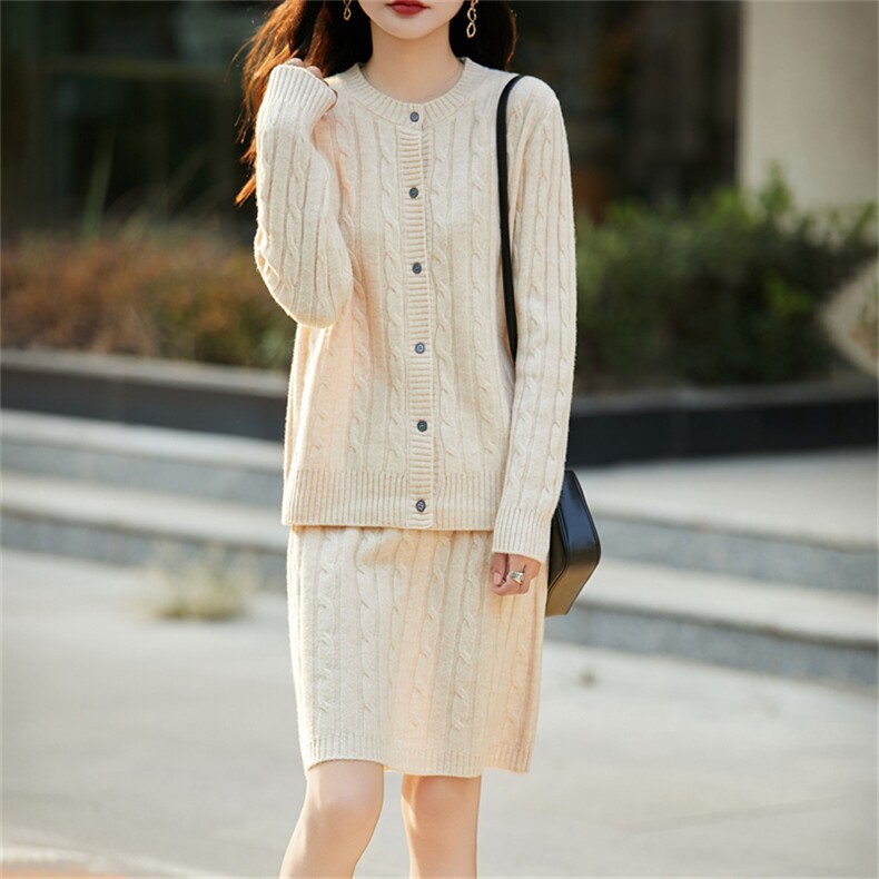 2025百搭时尚简约羊毛套装百搭时尚简约，女装羊毛衫，哲奥羊绒