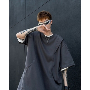 美式复古cleanfit宽版型重磅短袖T袖男上衣ins半袖潮ST471-P36图片