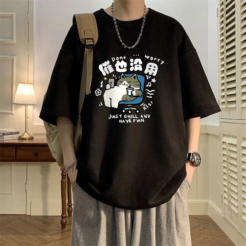 麂皮绒短袖t恤男大码半袖男 酒店风 JD82403-P25图片