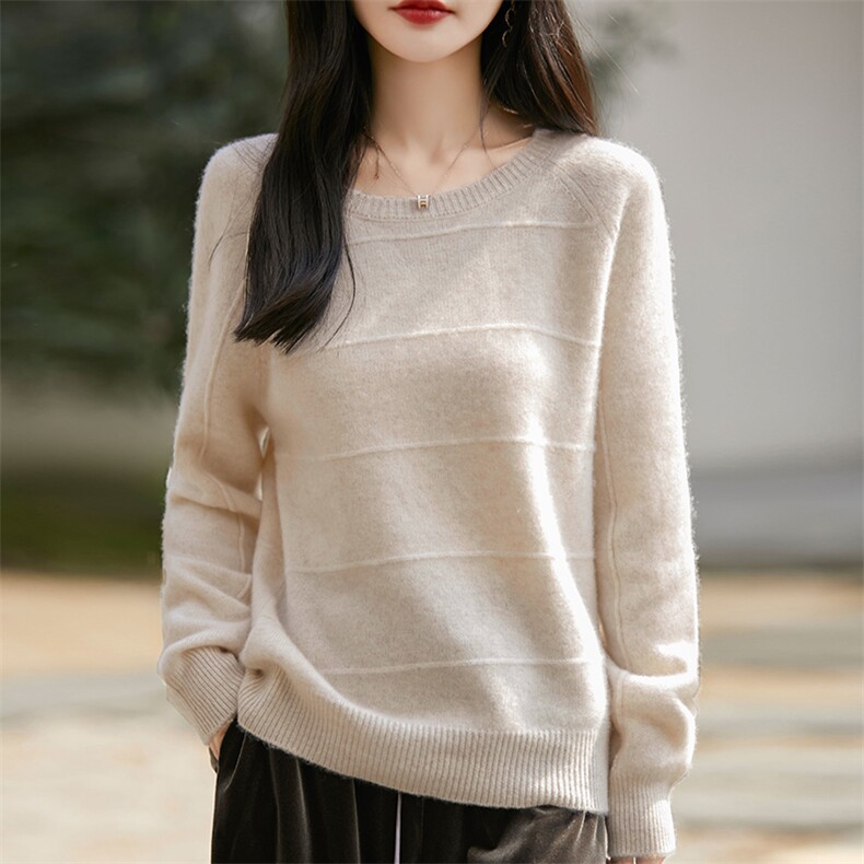 新款女装羊毛衫秋季百搭休闲打底衫淑女气质长袖毛衣,女装羊毛衫,冀清阳荣