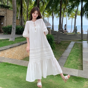 法式白月光初恋感连衣裙女夏季2025新款温柔风超仙绝美气质长裙子图片