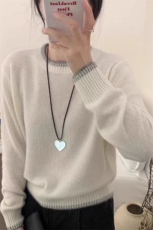 针织打底衫女2024秋装新款气质内搭气质套头毛衣，女装羊毛衫，锦瑟羊绒