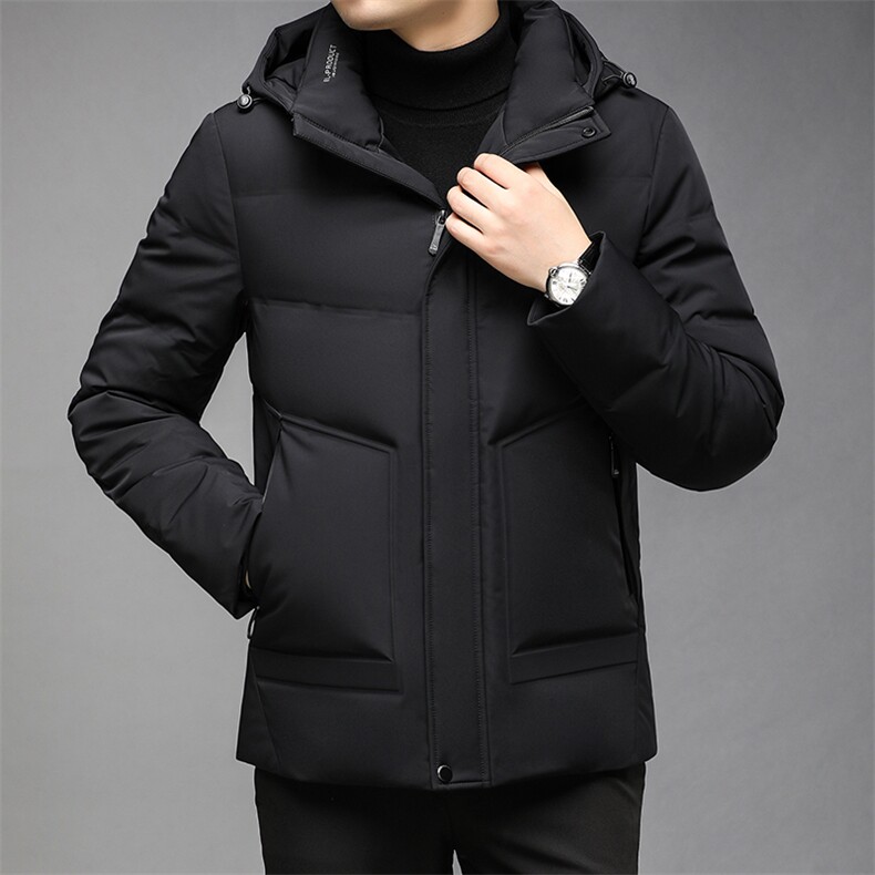 AN9837钱塘2020-3秋冬新款中老年男士商务休闲连帽羽绒服外套P268图片