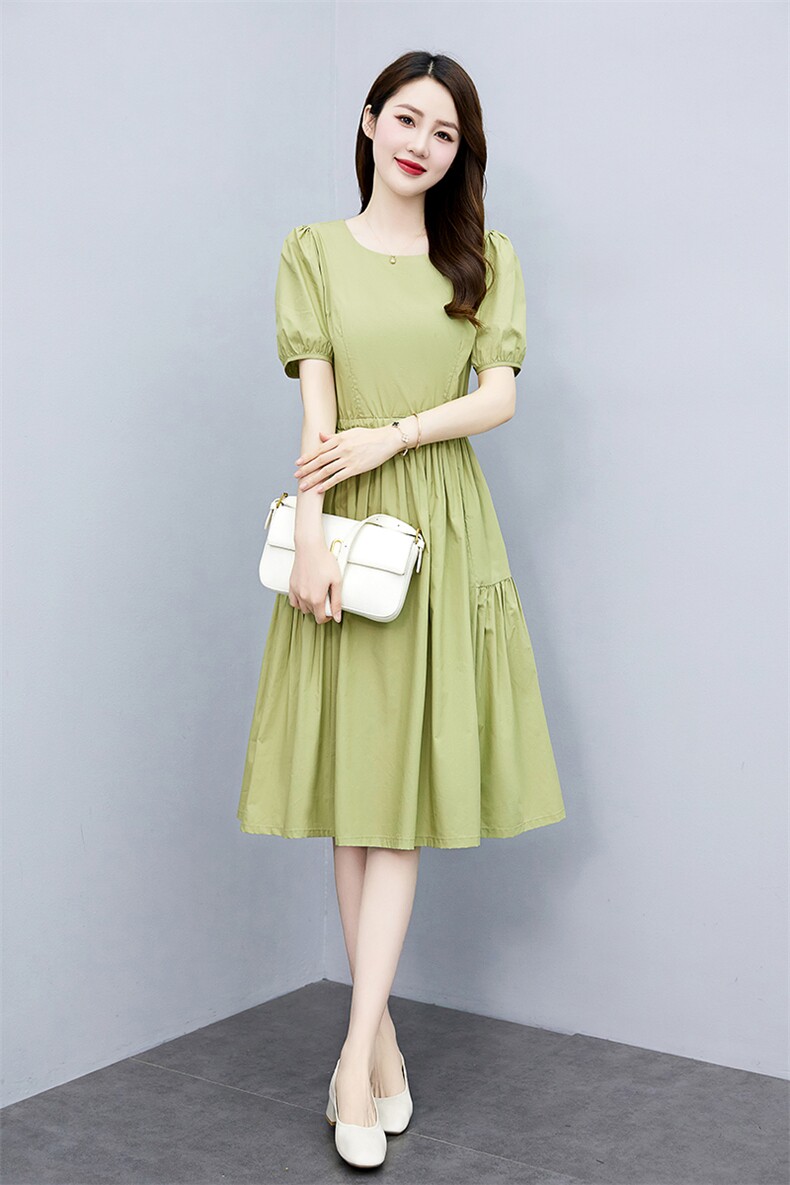 纯棉连衣裙2026夏季新款衣服大码女装全棉法式气质高端长裙子,女装连衣裙,倪叶myz