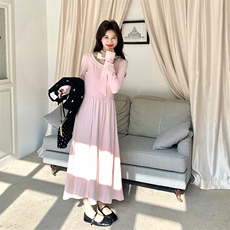 新款粉色连衣裙2610连衣裙P145-K218外套P165-K248，女装连衣裙，2C007