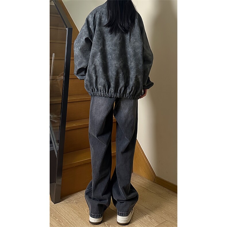 港风美式复古扎染宽松百搭立领夹克男女XZ213-JK8934-P108控138,男装夹克,星座213