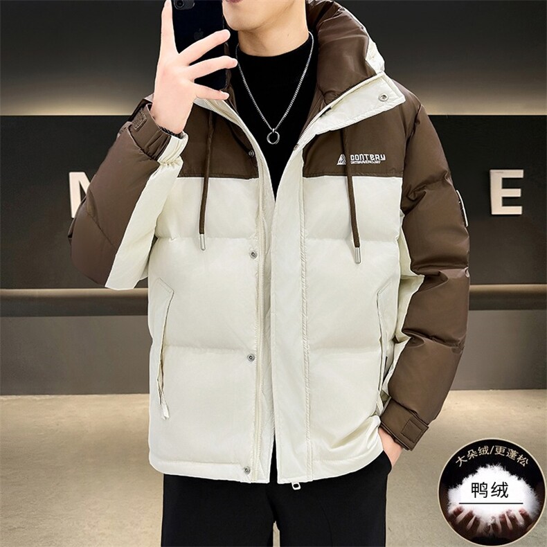 羽绒服男冬季加厚保暖白鸭绒连帽帅气短款防寒外套YR8864,男装羽绒服,星座1116A-2（原606A-1）
