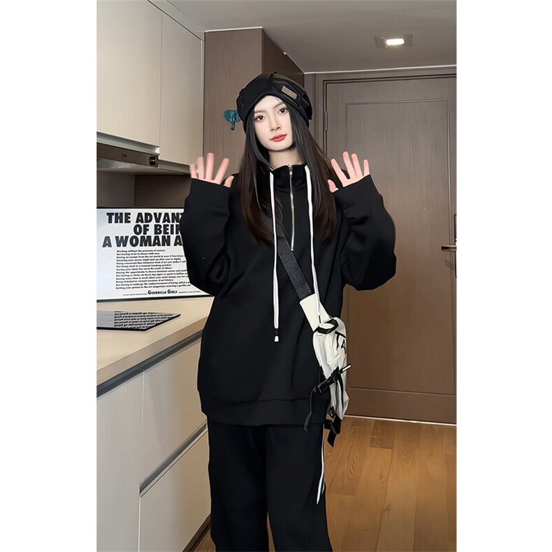 WY5021/P65春装新款高品质不起球个性套头卫衣男潮流宽松上衣外套,男装卫衣,电商A141