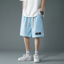 HD74253-P22华夫格短裤男大码宽松五分裤男直筒中裤，男装休闲裤，电商A040