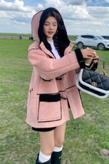 【新款】粉色皮毛一体羊羔毛外套886-P190-K289，女装棉衣/棉服，2C305