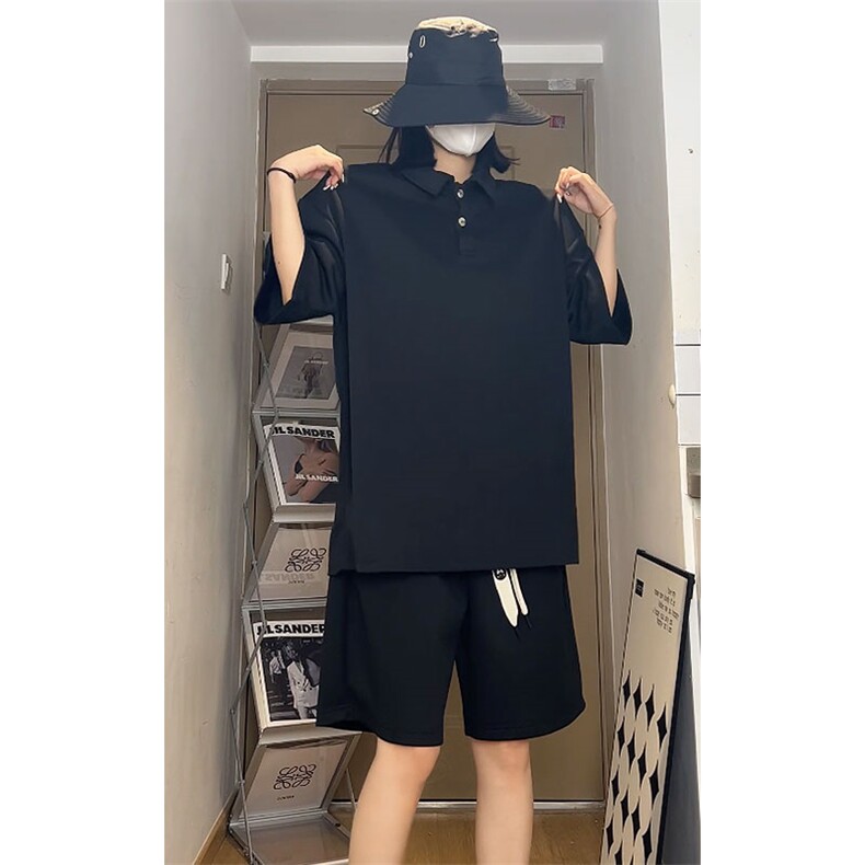 polo衫休闲大码情侣短袖套装T3520上衣26-DK8511裤子21【特价】,男装T恤,电商A007
